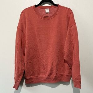 PINK- Burnt Orange Matching Sweatshirt and Sweatpants SET Size S